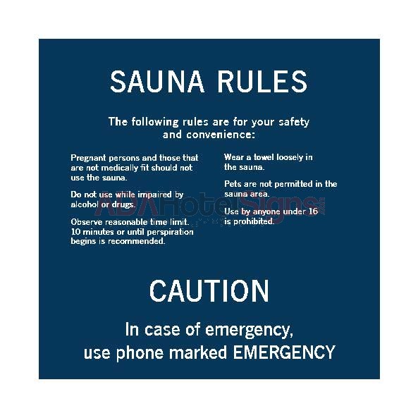 sauna rules and regulations