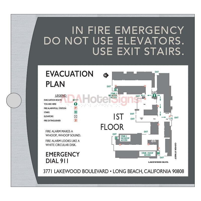 Southern California Corridor Evacuation Sign