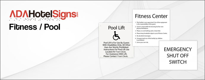Fitness / Pool Signs